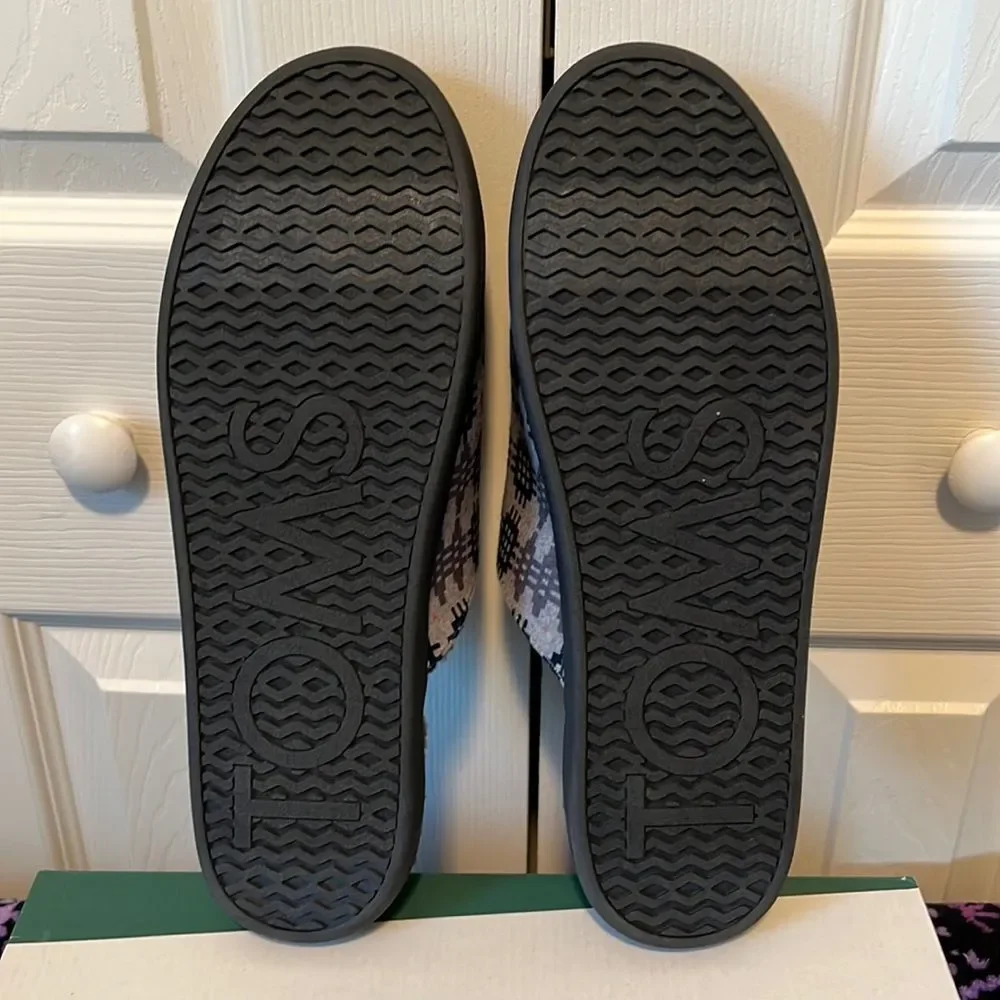 Toms Slippers Frost Grey Snowdon Repreve Two Tone Felt Size 13